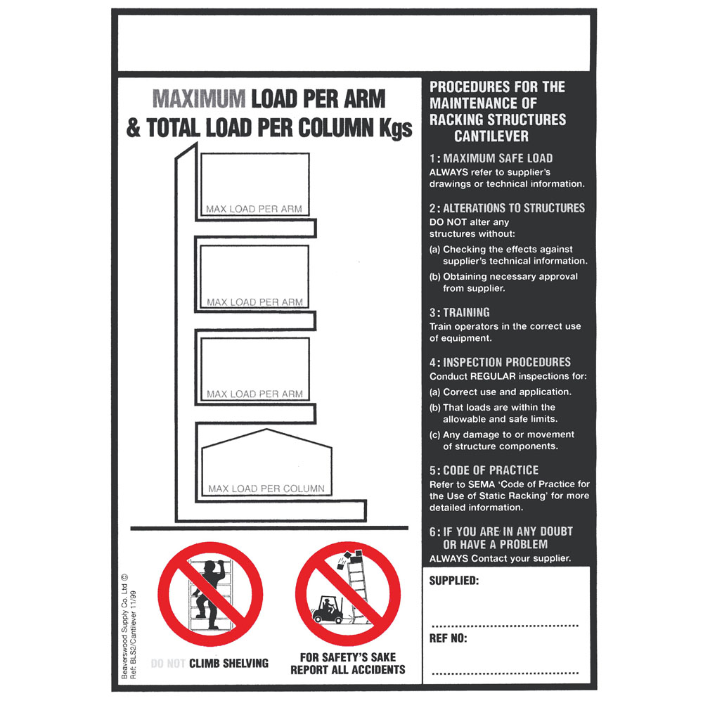 Weight Load Notice