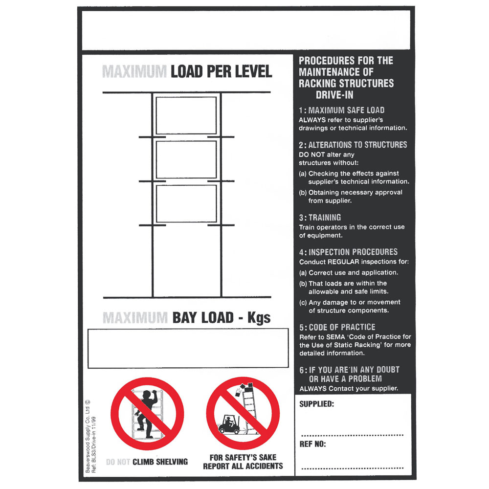 Weight Load Notice