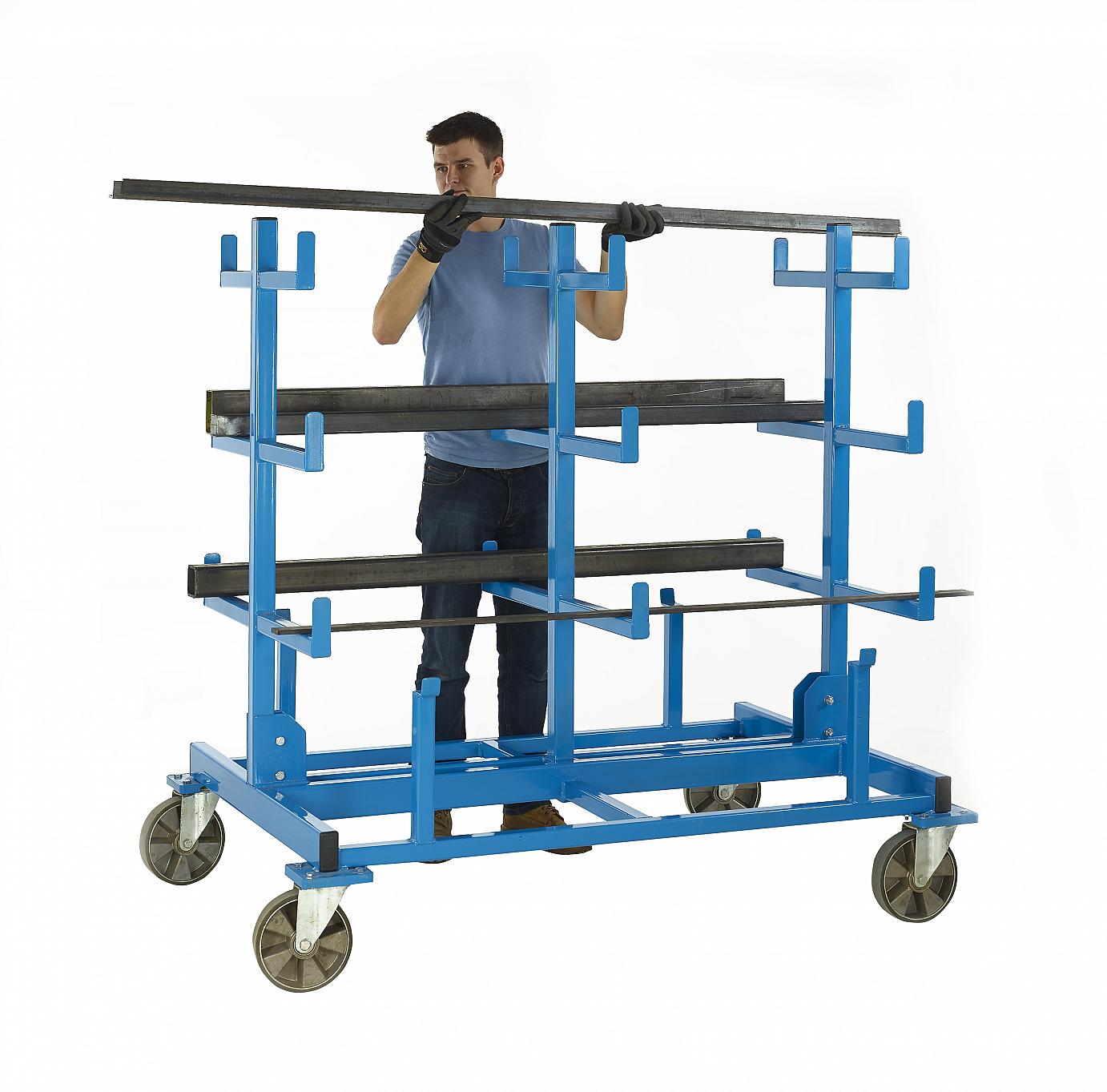 Heavy Duty Mobile Bar Storage Rack