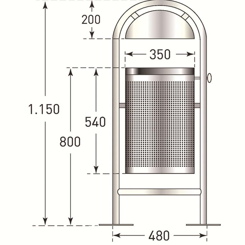 Tilting Outdoor Bin