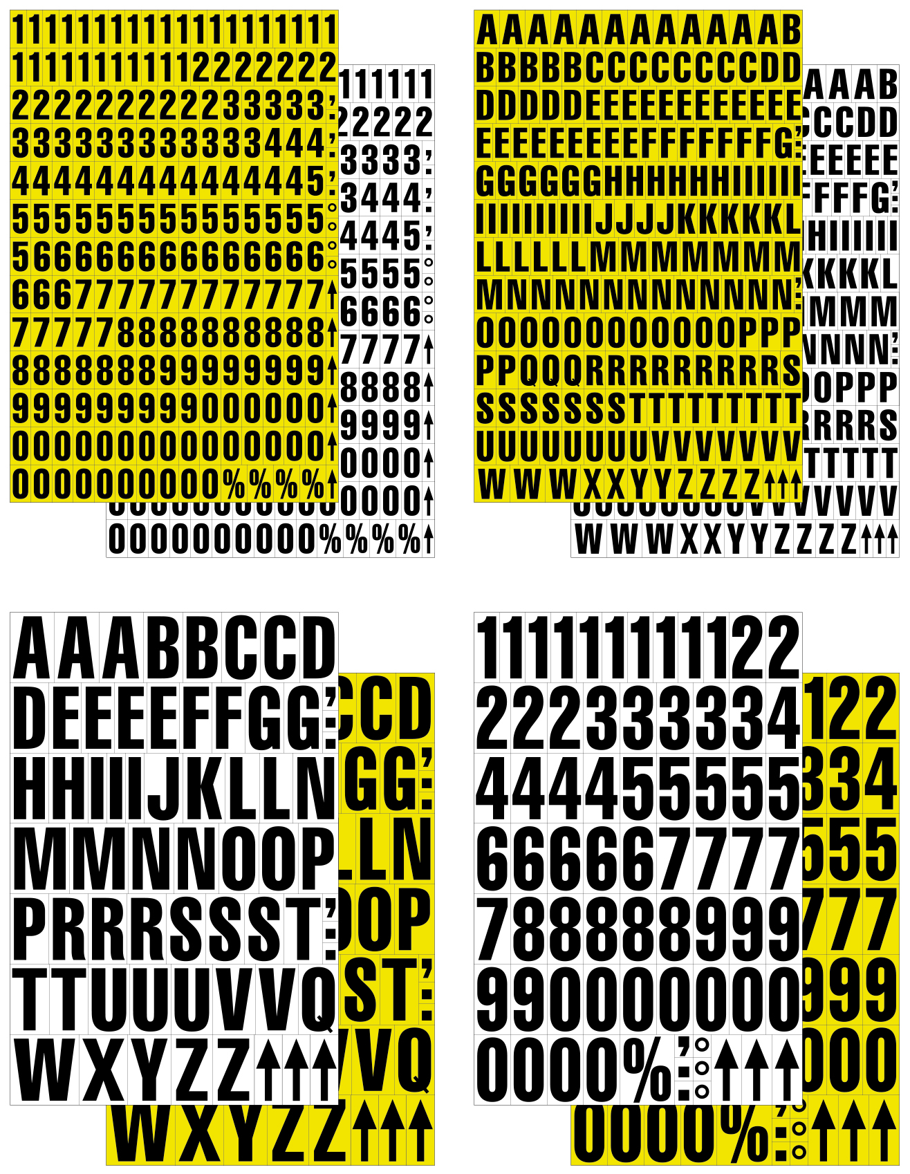Pack of letters & numbers