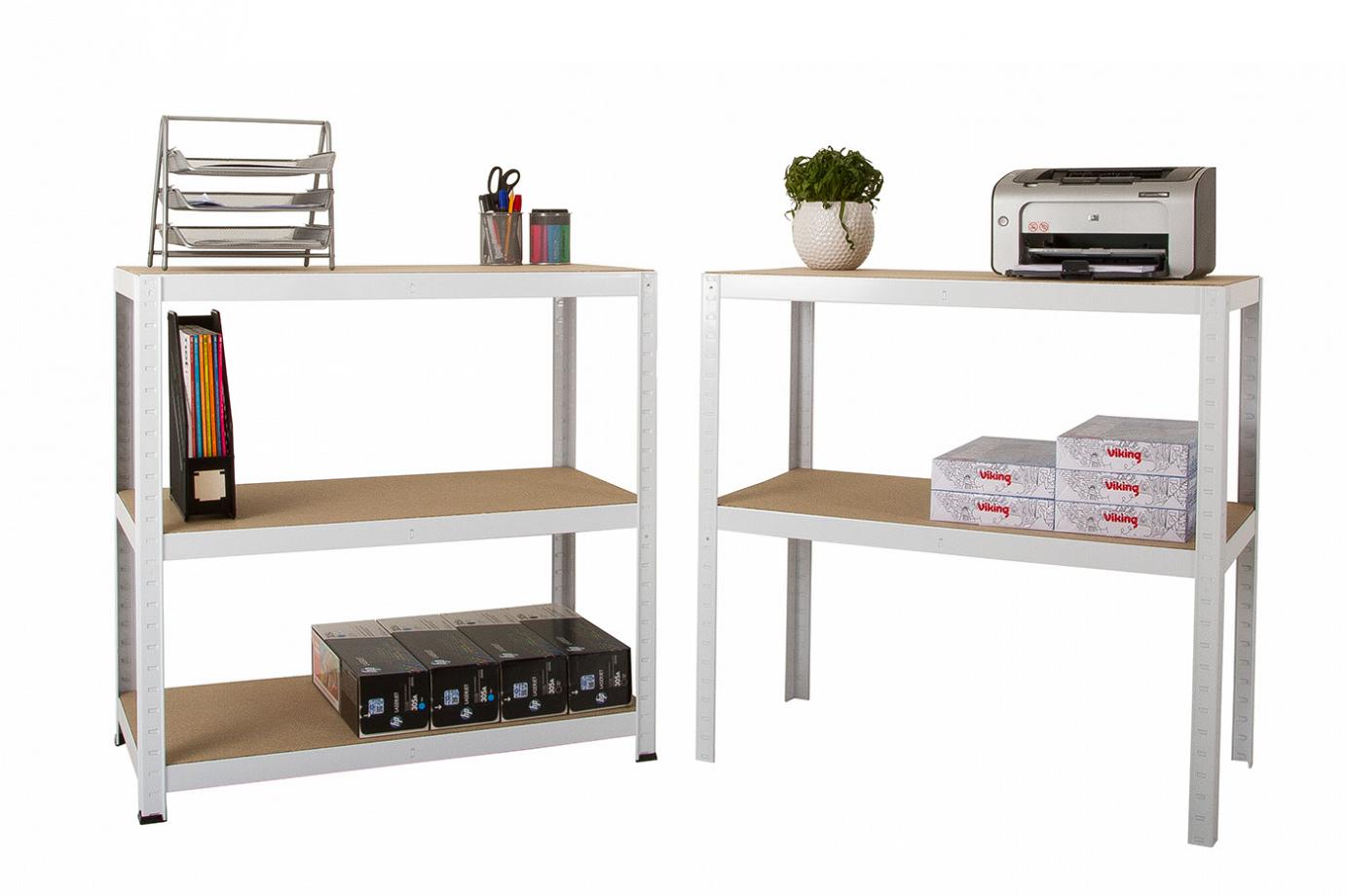 Clicka Shelving split into bench