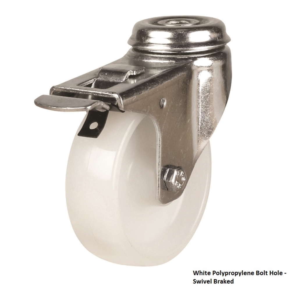 Light duty bolt hole castors