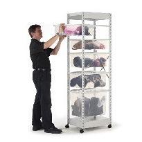 Stock replenishment trolley